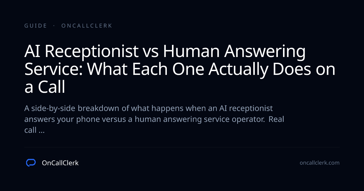 AI Receptionist vs Human Answering Service: What Each One Actually Does ...