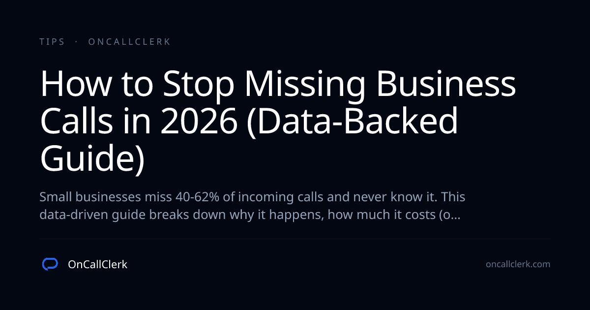 How to Stop Missing Business Calls (2026): Recover Lost Revenue From ...